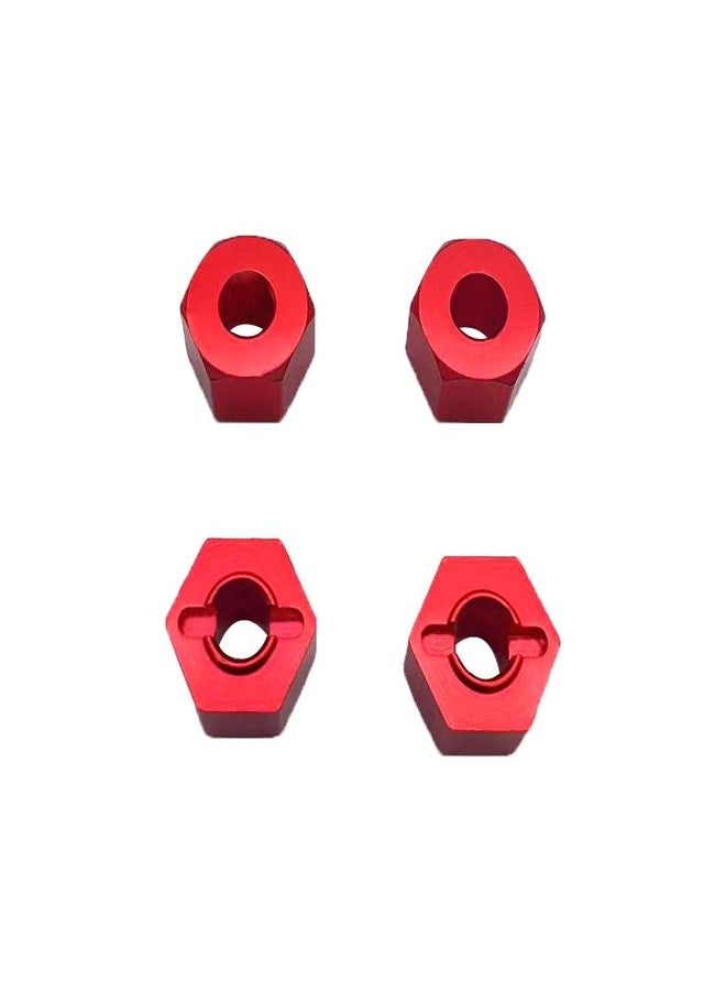 ZRRC Aluminum 12mm Hex Wheel Hub, 7mm Thick with 2x10mmStub Axle Pins, Compatible with Traxxas 1/10 4WD Rustler Slash Stampede RC Car, Replace Part 1654 (red) - Image 4